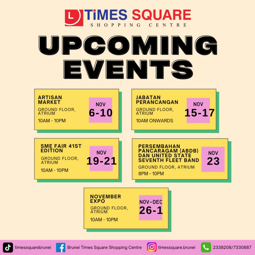 Upcoming events poster